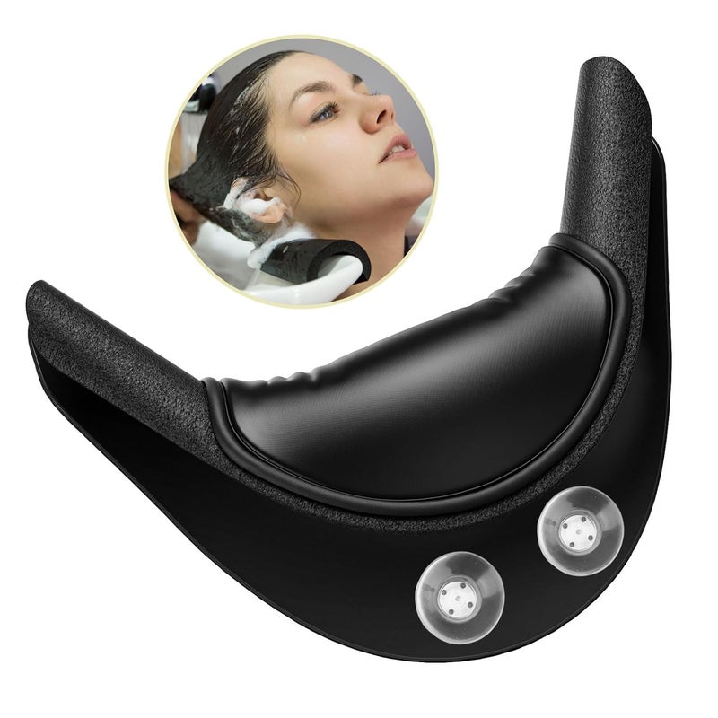Aiseely Shampoo Bowl Neck Rest - 2 Suction Cups Included Salon Shampoo Neck Rest Cushion, Silicone Neck Cushion for Home Wash Basin & Professional Salon Hair Washing Tray - Image 1